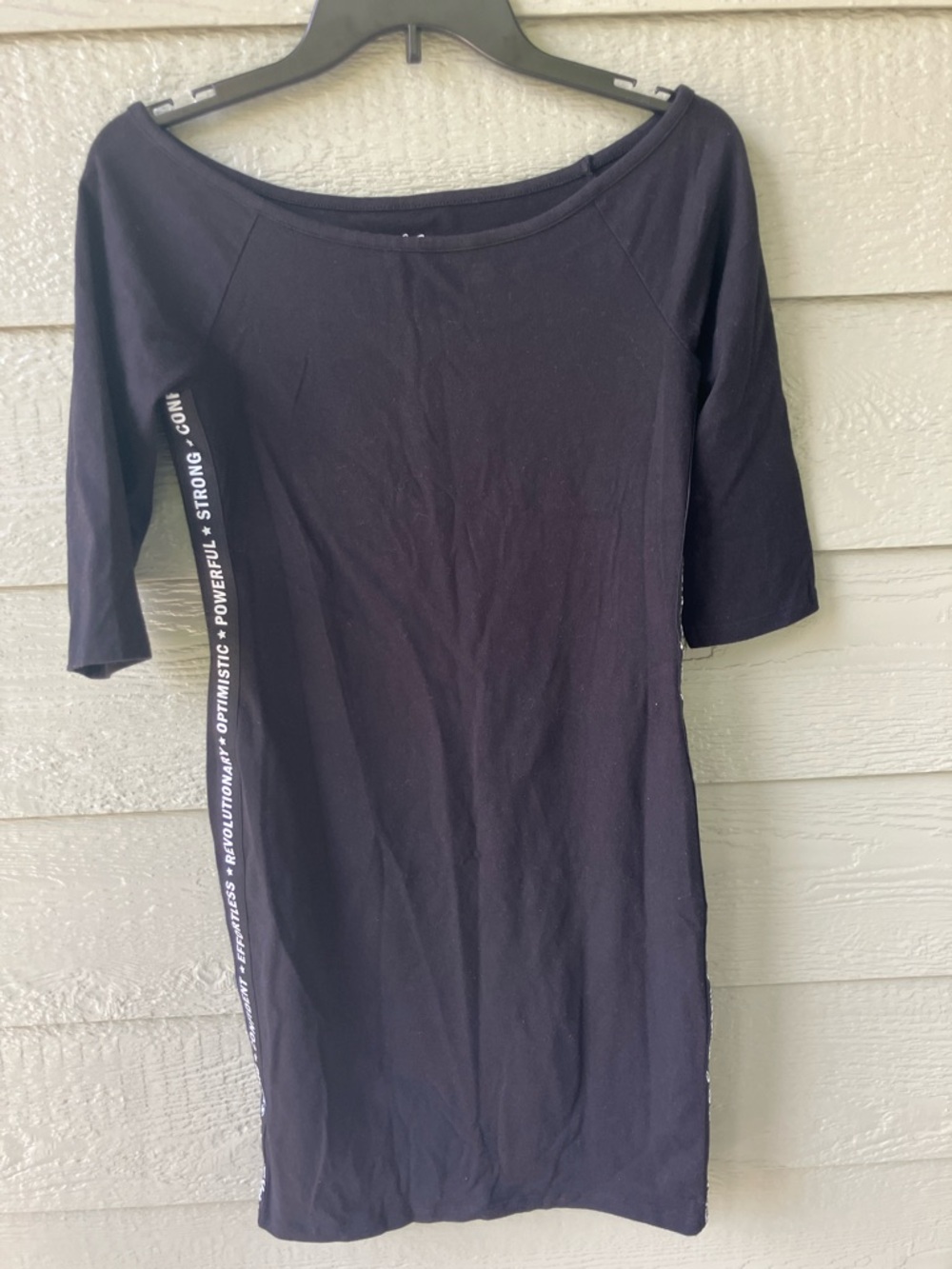 City Streets Black Graphic Tape Bodycon Mini Dress